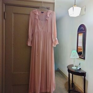 Topshop Blush Long Sleeve Dress